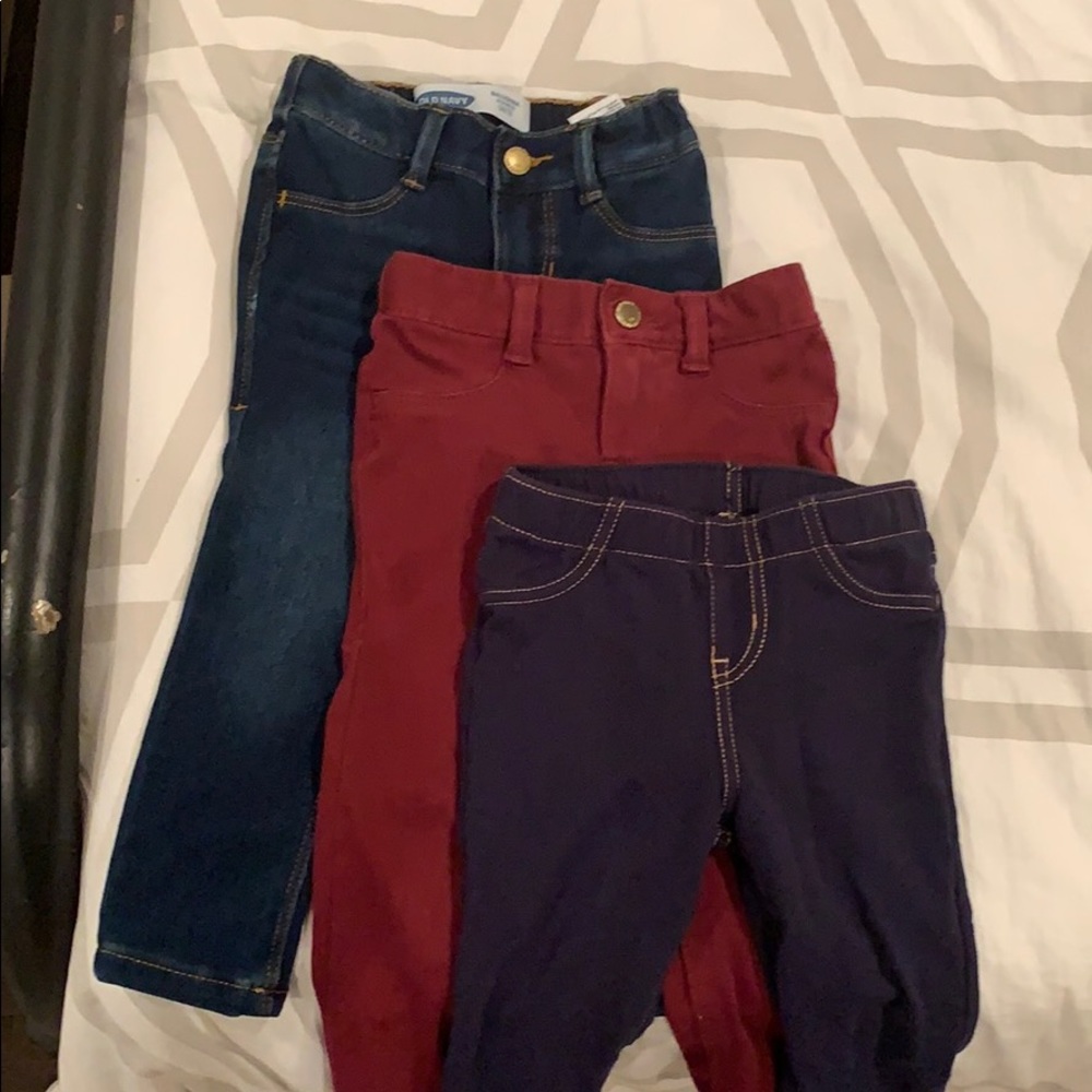 3 pair size 2T jeans/Jeggings